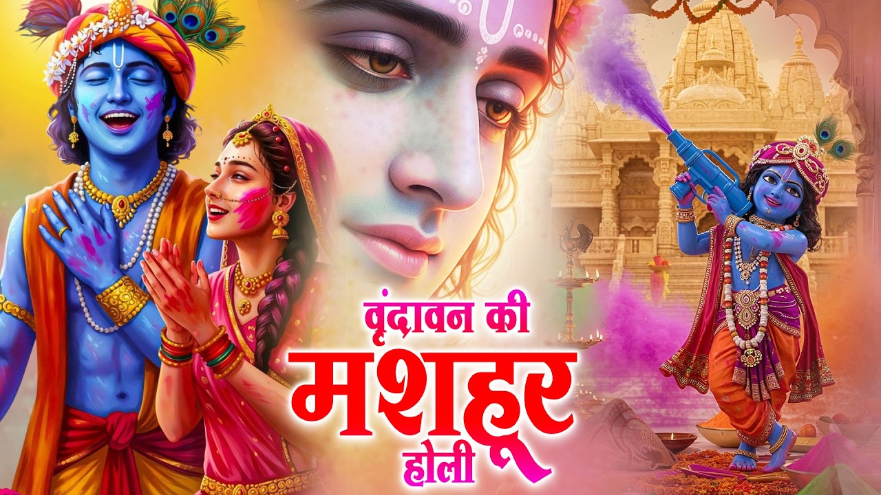 वृंदावन की मशहूर होली 🎉 राधा कृष्ण भक्ति गीत 2026 #vrindavan #brij #holi #holisong