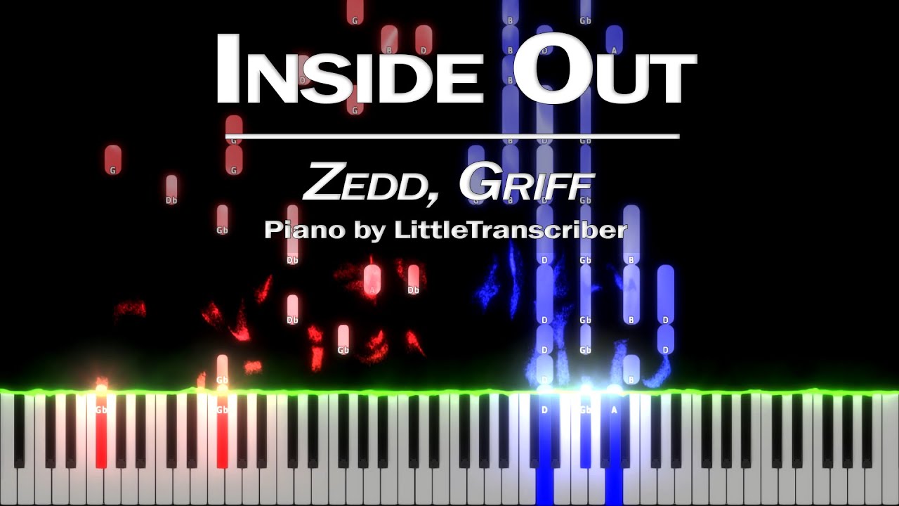 Zedd, Griff - Inside Out (Piano Cover) Tutorial by LittleTranscriber