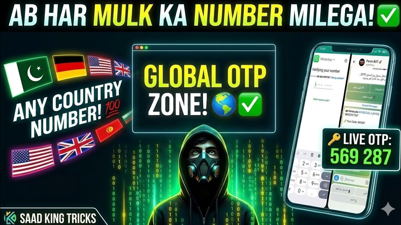 Free Virtual Numbers for WhatsApp 2026 | Global OTP Trick Explained (Pak, Germany, USA, Venezuela)