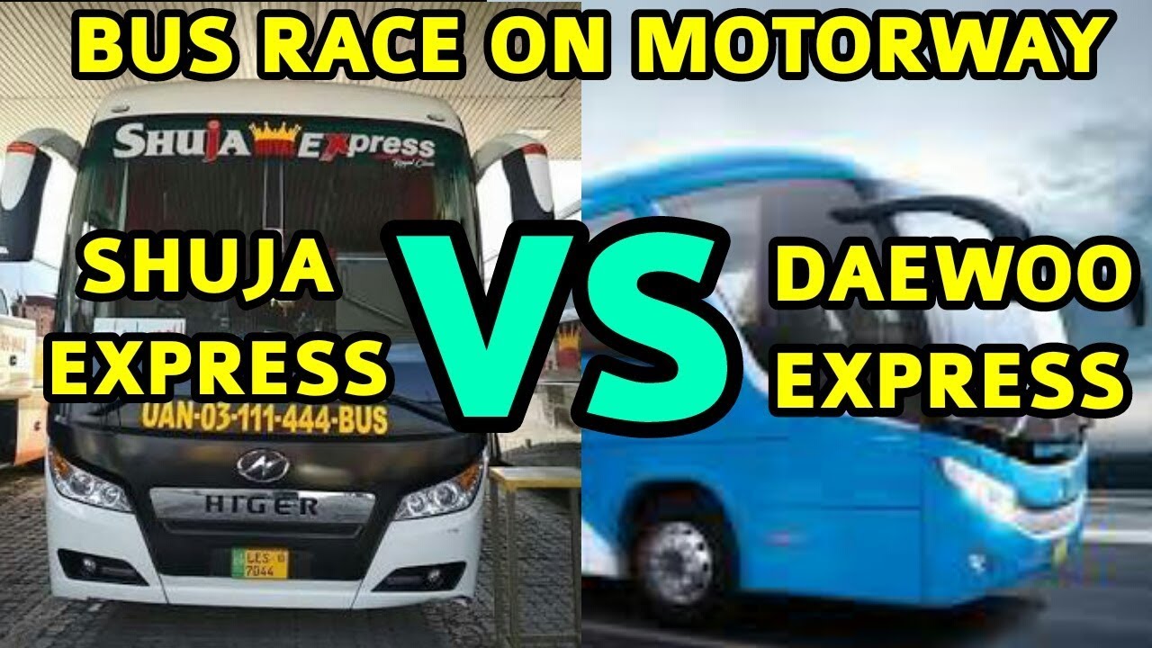 HIGH SPEED BUS RACE ON MOTORWAY  PAKISTAN🔥🔥 | SHUJA ROYAL EXPRESS VS DAEWOO EXPRESS