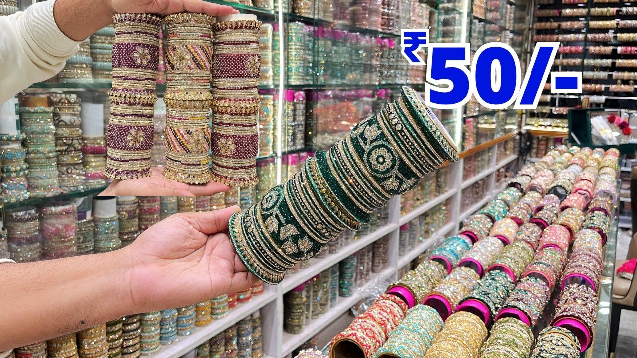Ladbazar Bangles Market Hyderabad #50%off Ghunghats & Nikah ne gram Gold Jewellery Bangles