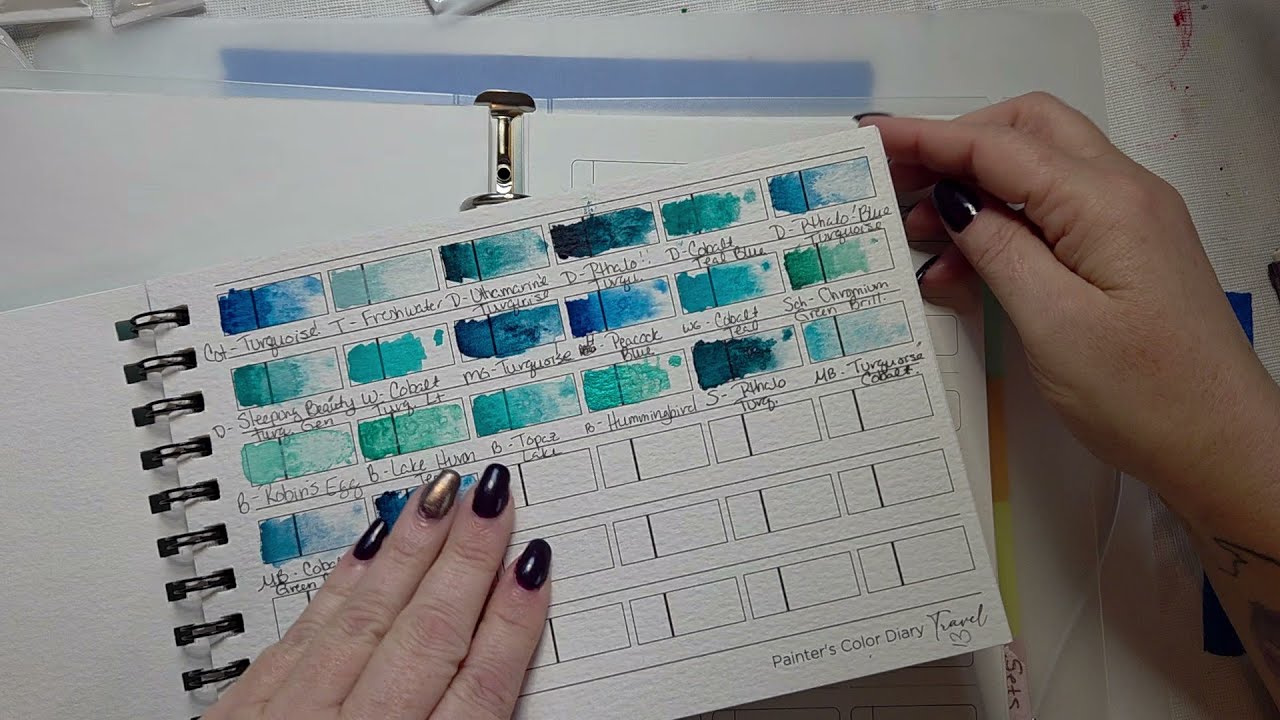 Painter's Color Diary VS Lightwish Swatching sheets