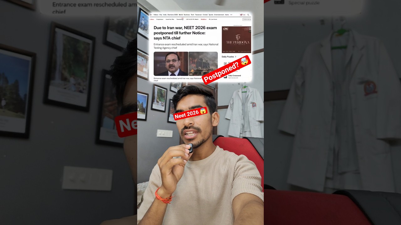 Is Really Neet 2026 Postponed 😱 ? #neet #shorts #youtubeshorts #viral #mbbs #neetpostponed #pw
