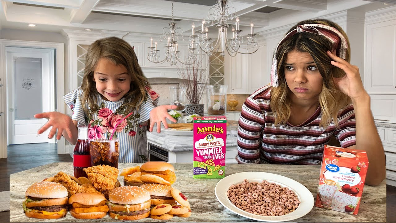 SWiTCHING DiETS with a 6 YEAR OLD for 24 HOURS!
