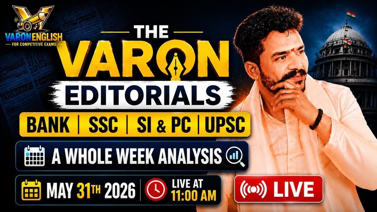🔥VaronEnglish Editorial Whole Week Analysis | Complete Weekly Editorials | Vocabulary |By Varun Sir🔥