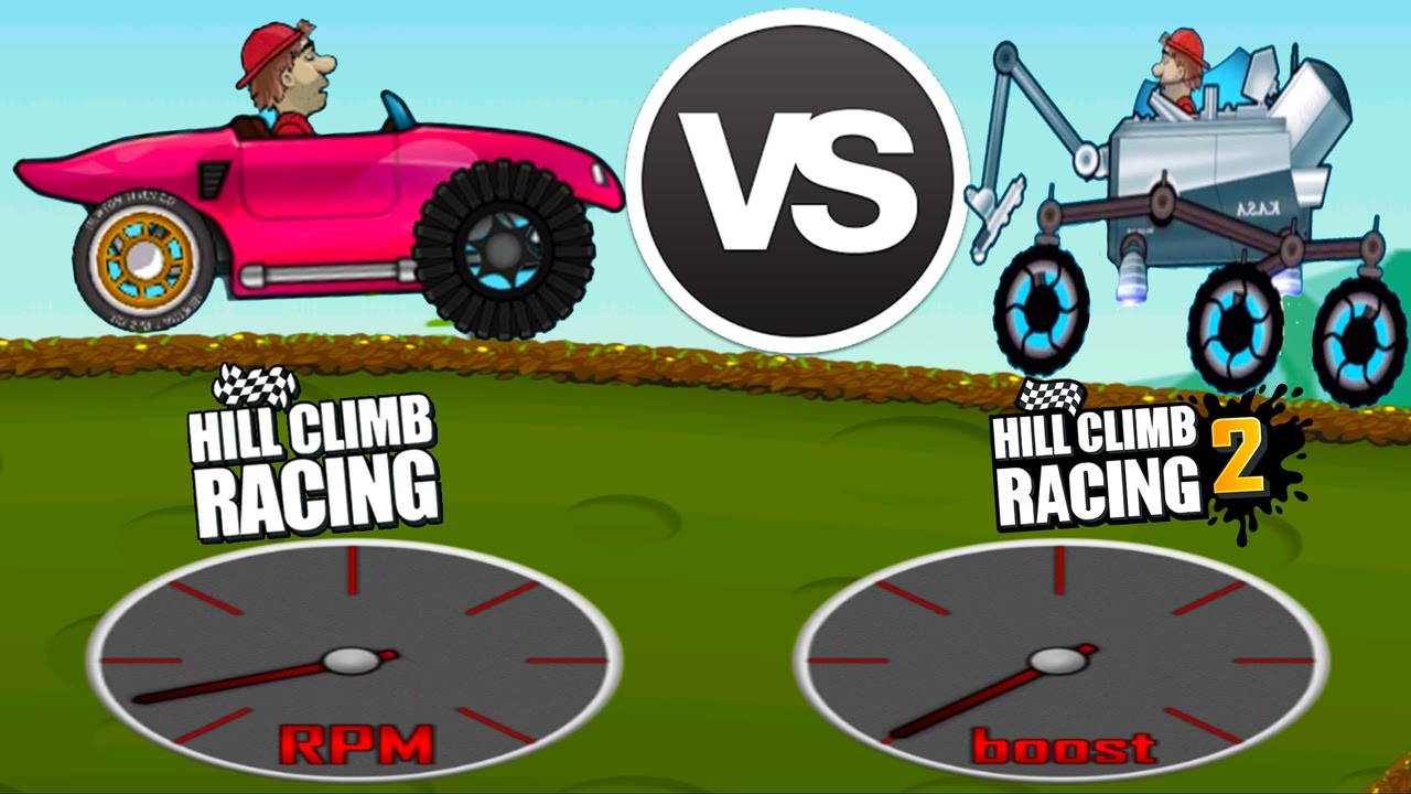 MOONLANDER vs MONSTER TRUCK - Hill Climb Racing 1 vs Hill Climb Racing Garage