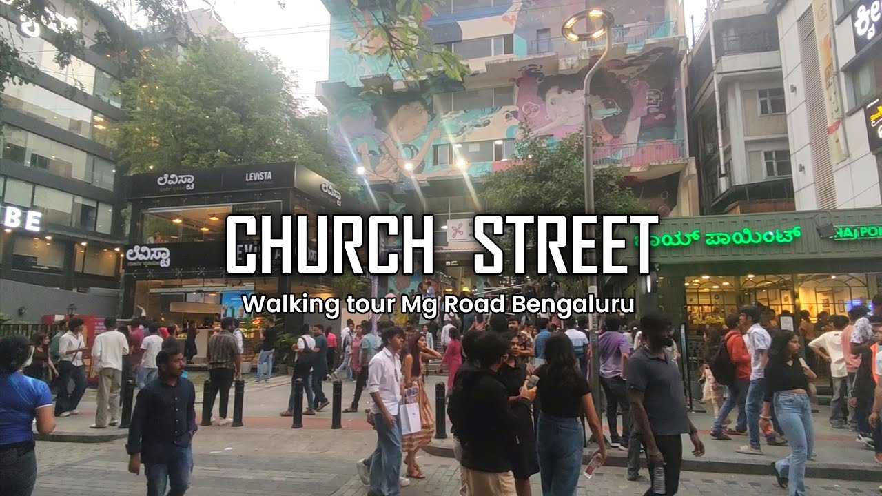 Bangalore Church Street Evening Walk | MG Road Tour 2025
