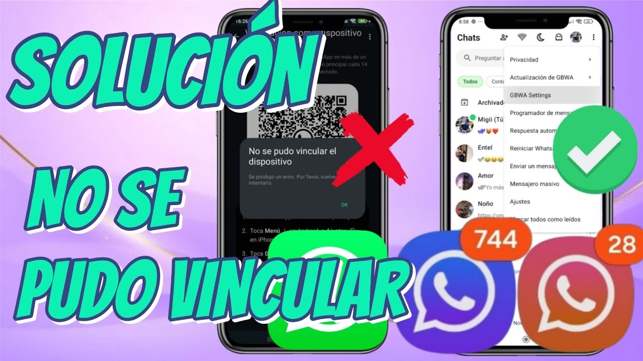 ✅️SOLUCIÓN NO SE PUDO VINCULAR WHATSAPP PLUS 💯