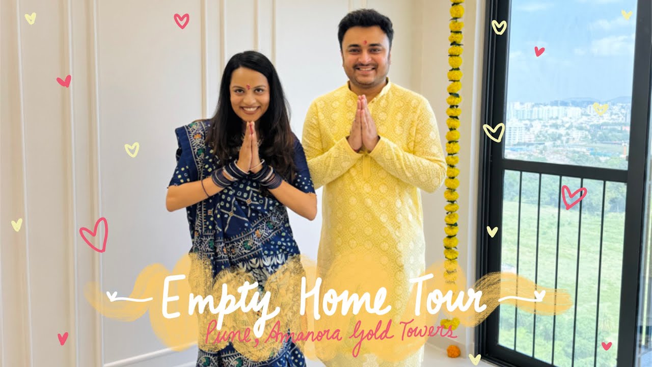 Empty Home Tour of our New Home in Pune | Amanora Gold Towers | 2BHK flat in Pune | Dhruva Gandhi