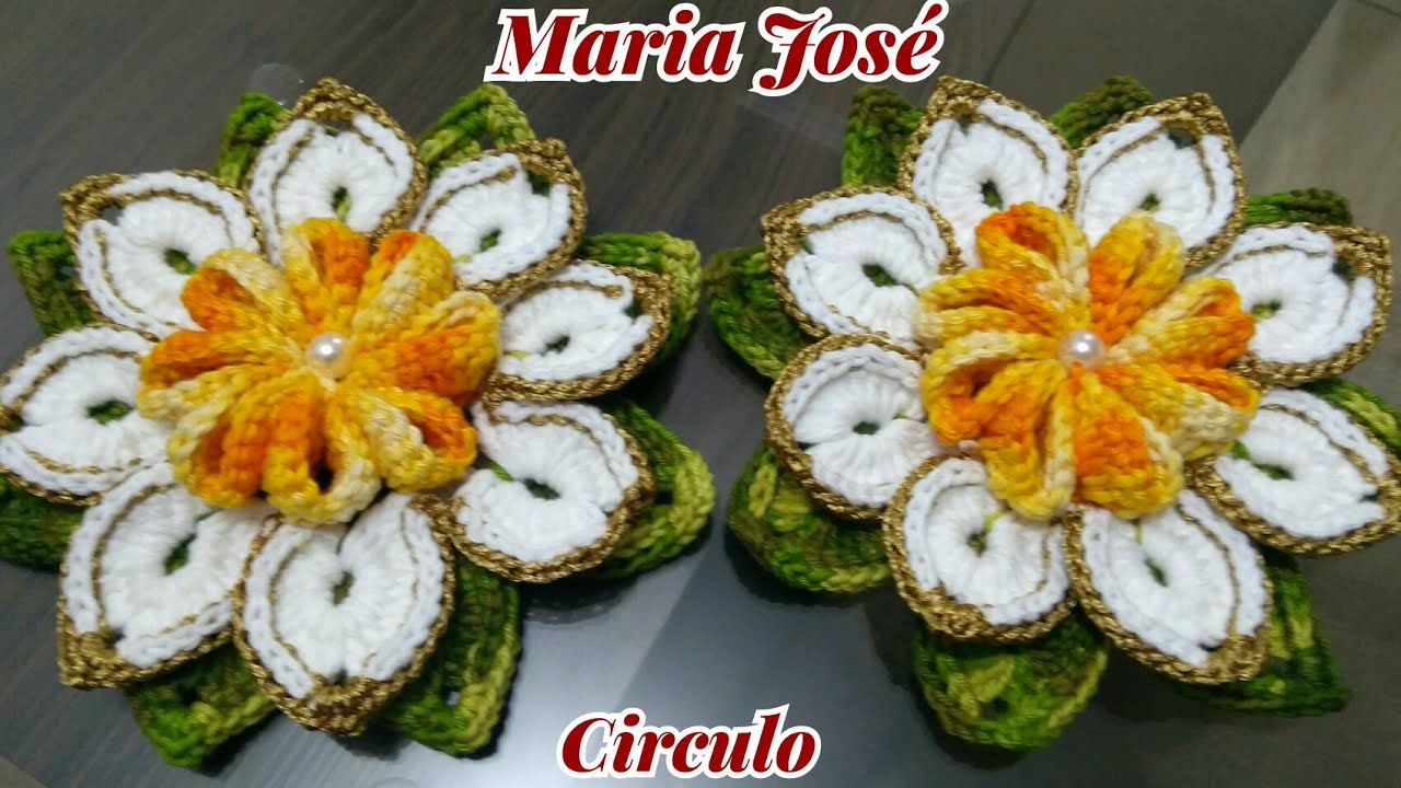 Flor Requinte em crochê com Maria José.