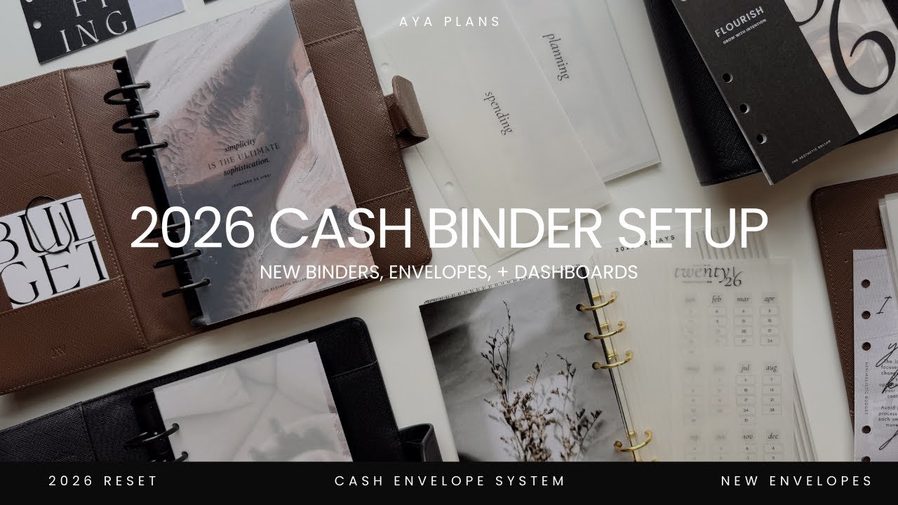 2026 CASH ENVELOPE BINDER SETUP | new envelopes and binder refresh ✉️💸