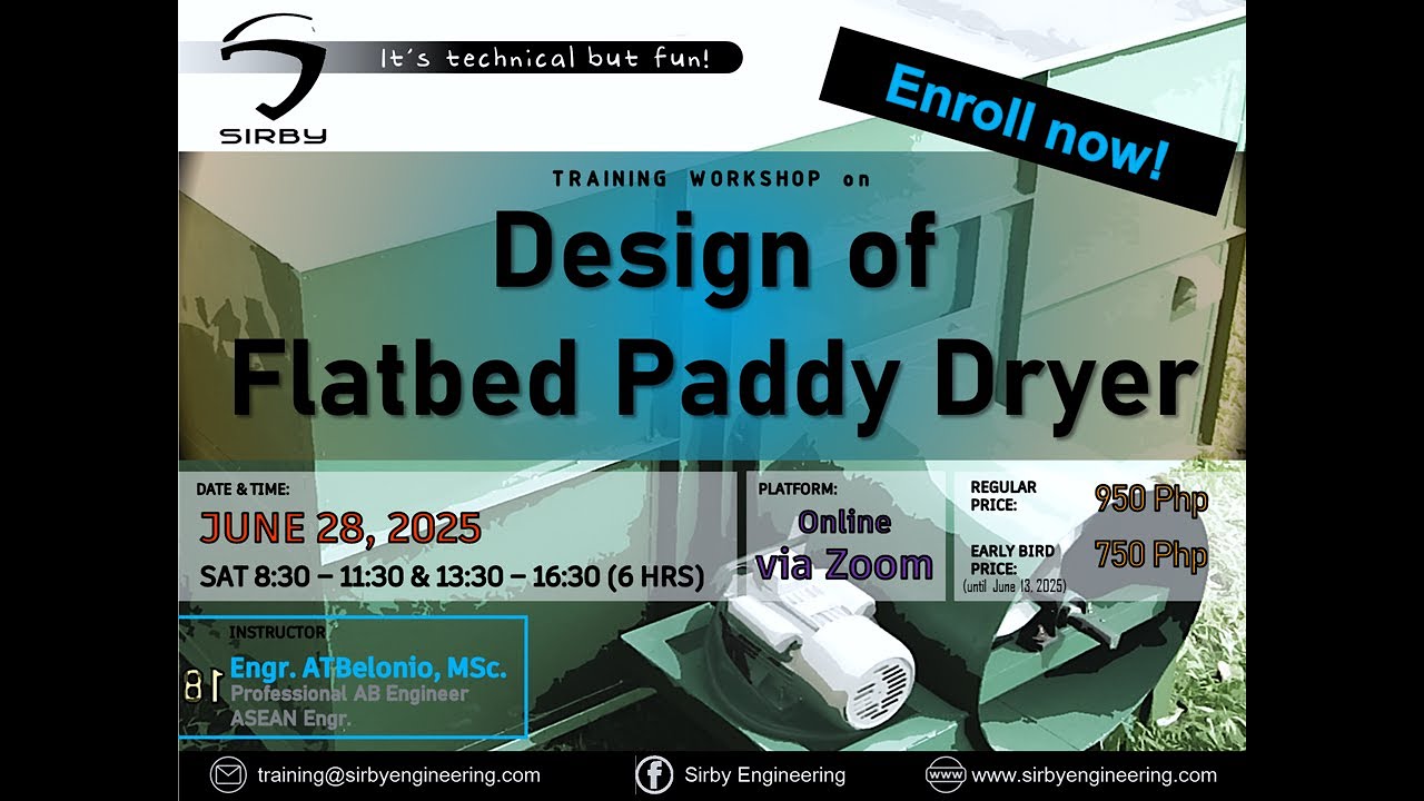 Design of Flatbed Paddy Dryer