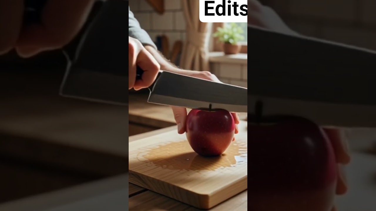 apple cutting asmr video 