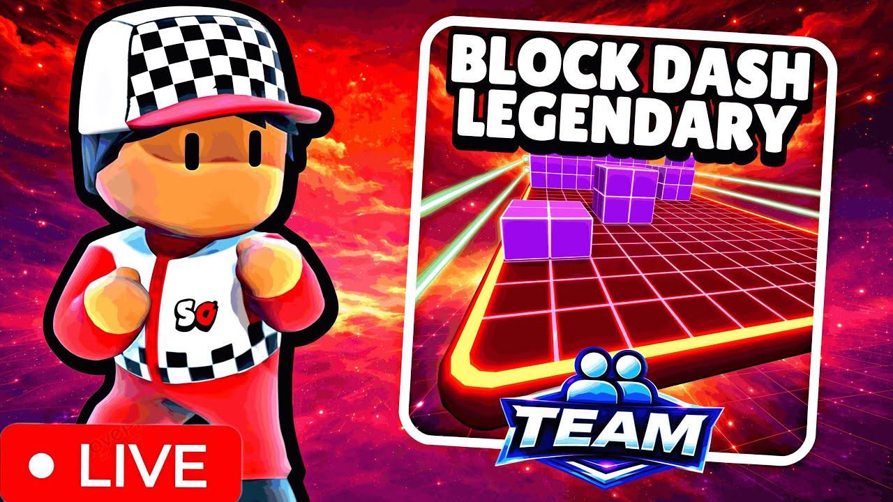 🔴LIVE Stumble Guys Block Dash Legendary Teams | EU Server