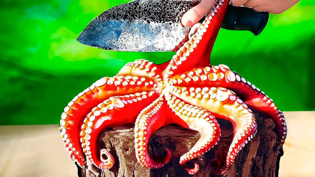 Repita la increíble comida callejera / Pulpo / Cóctel de Sandía / Fruta en Caramelo VANZAI