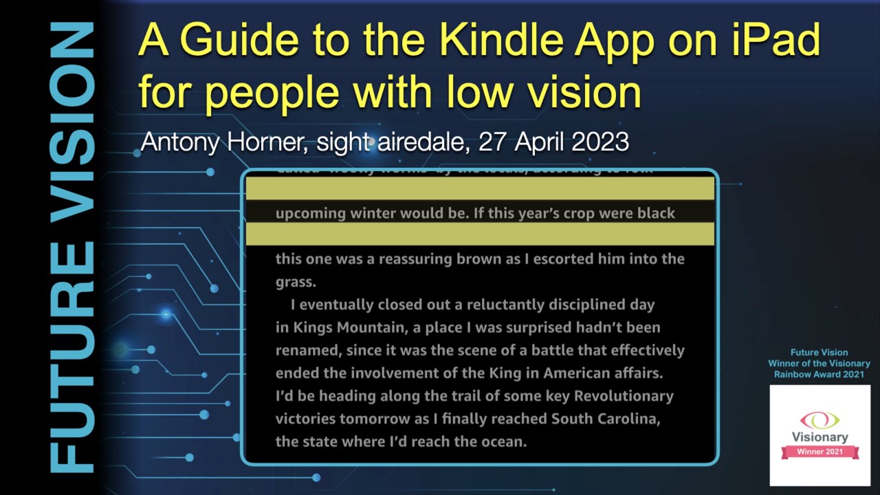 Kindle App for iPad Users with Low Vision