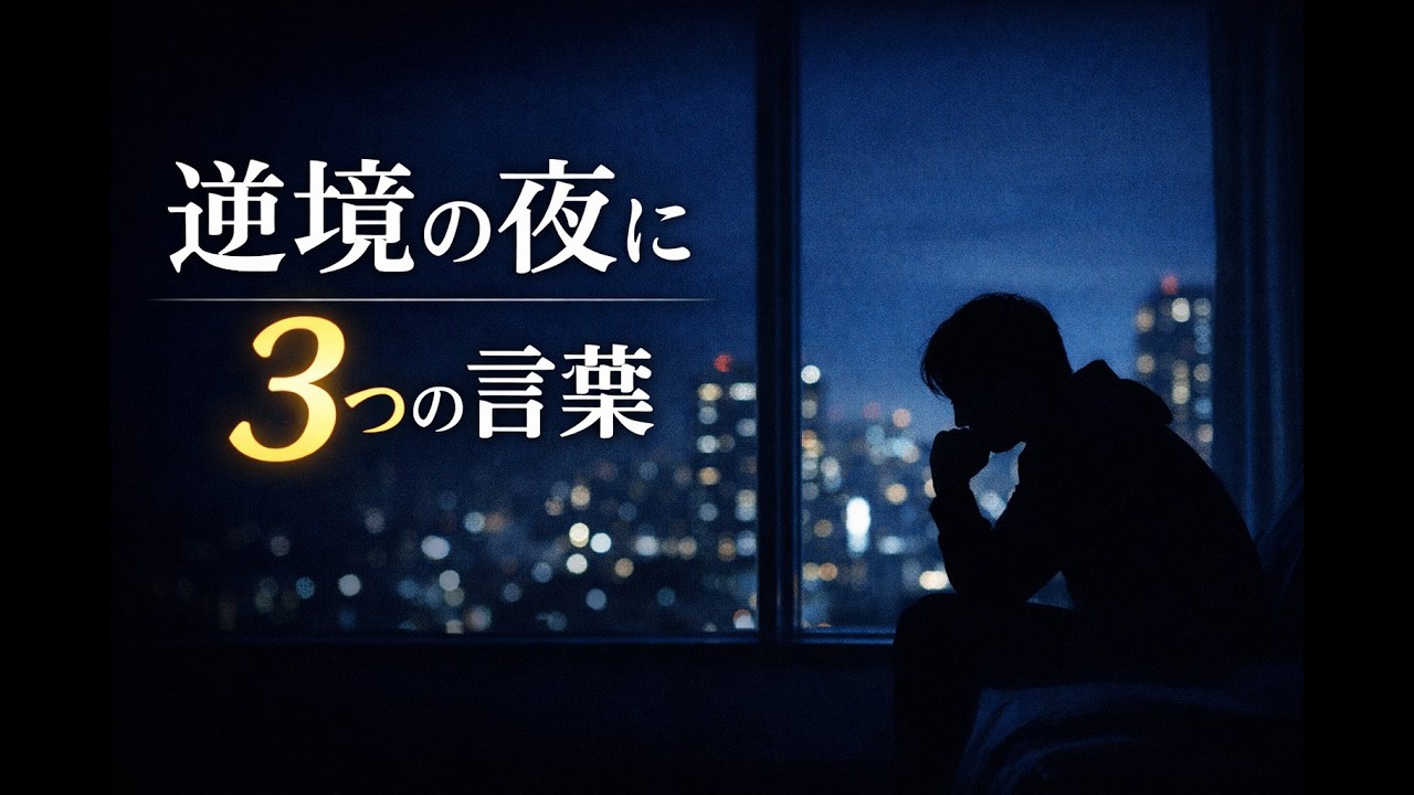 「逆境の夜に、そっと思い出してほしい3つの言葉」#逆境#名言#心に響く言葉#偉人の言葉#自己成長#眠れない夜に#人生のヒント