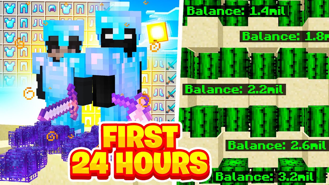 The RICHEST FIRST 24 HOURS as a Minecraft Factions *DUO*... (OP)