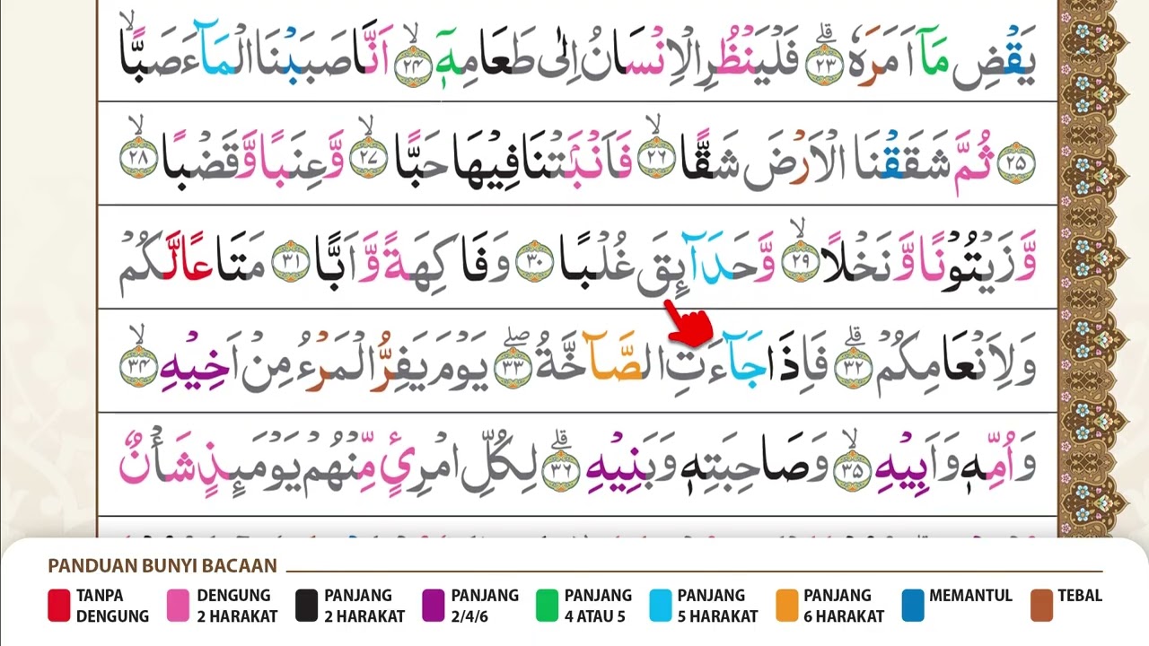 Murottal Qur'an Juz 30 Halaman 585 Surah 'Abasa