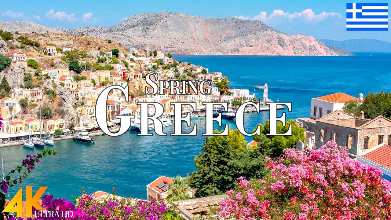 Spring Greece 4K Ultra HD &bull; Stunning Footage Greece, Scenic Relaxation Film with Calming Music.