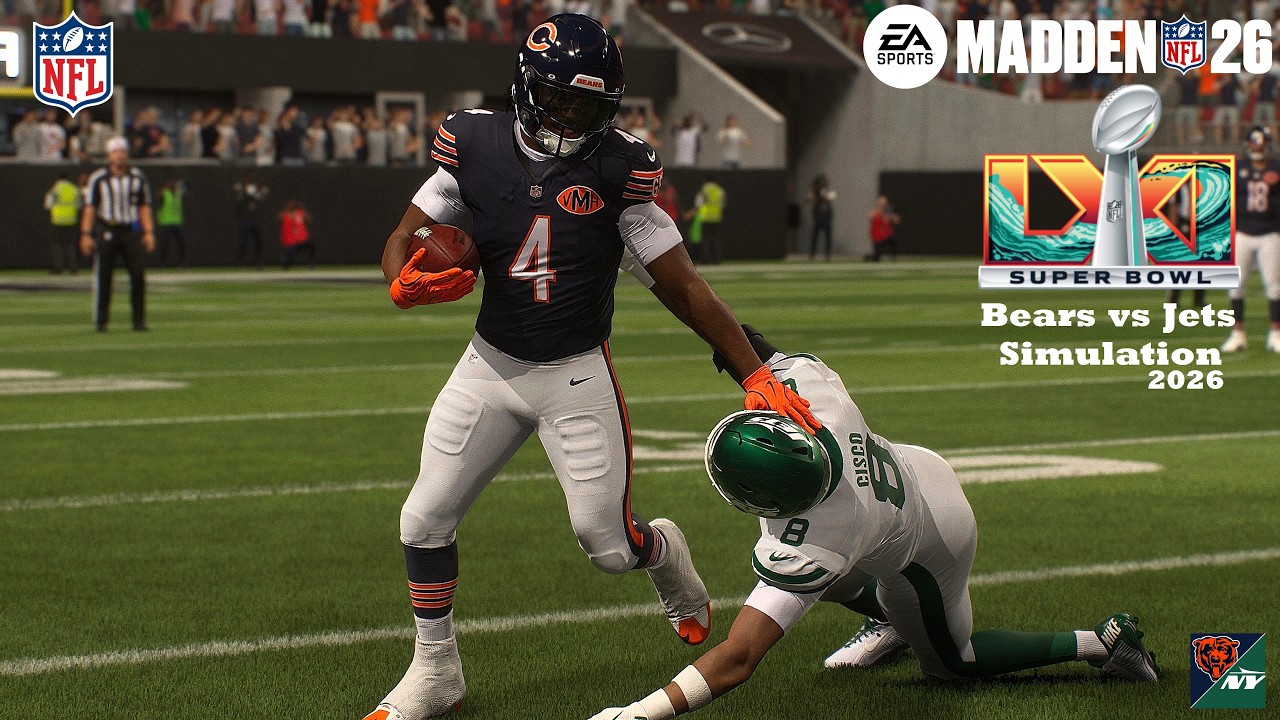 Madden 26 Bears против New York Jets Супербоул LXI 61 (обновленные составы Madden 27) симуляция 2...