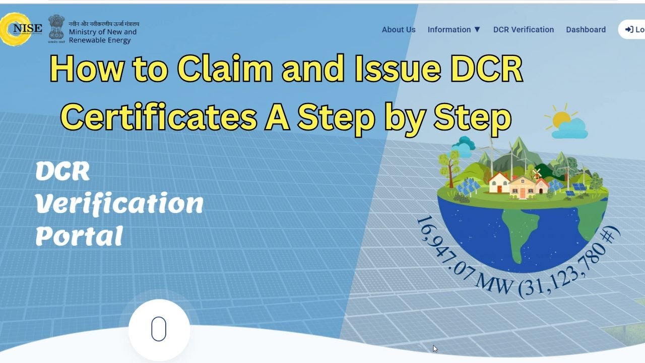 Create a DCR Certificate Step by Step | How to Claim and Issue DCR Certificates A Step by Step