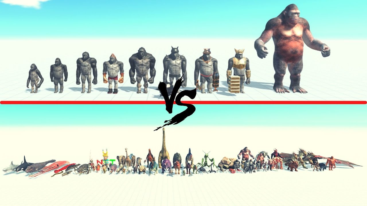 Mutant Primates Vs All Units ARBS | Animal Revolt Battle Simulator