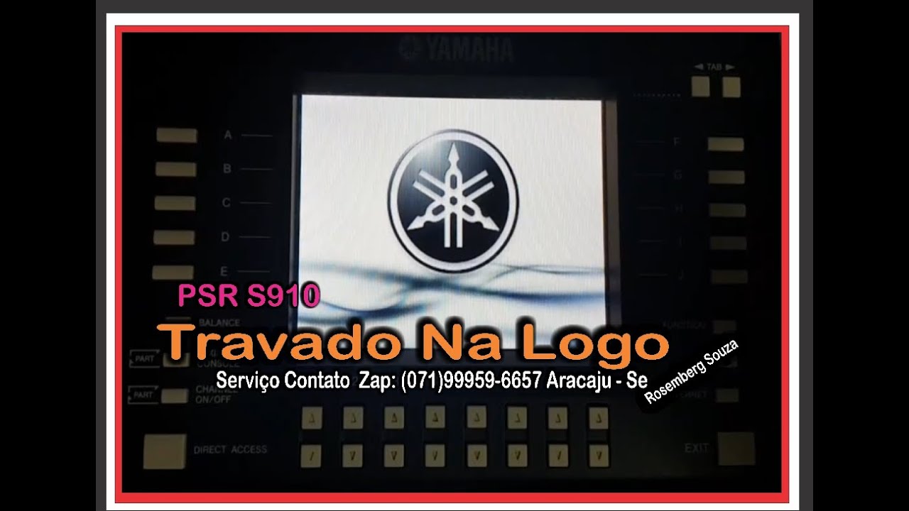 TECLADO YAMAHA S910 TRAVADO NA LOGO