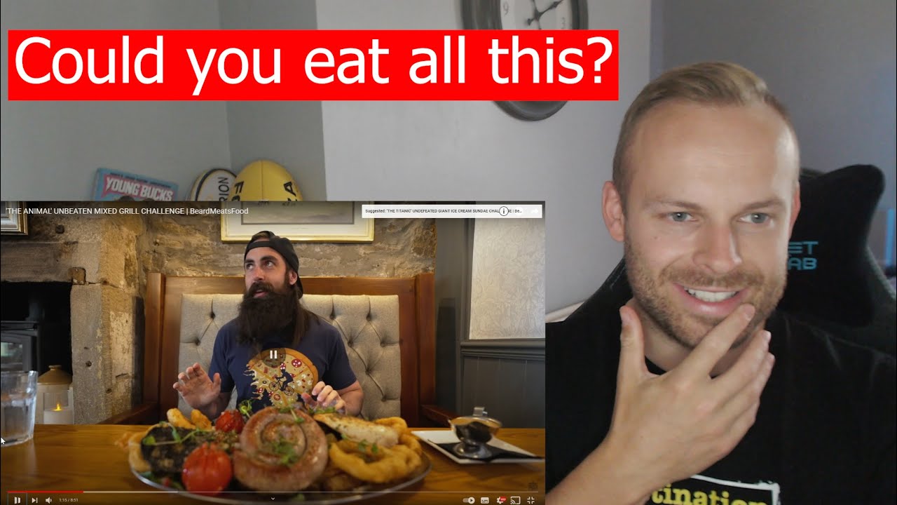 Rob Reacts to... 'THE ANIMAL' UNBEATEN MIXED GRILL CHALLENGE | BeardMeatsFood