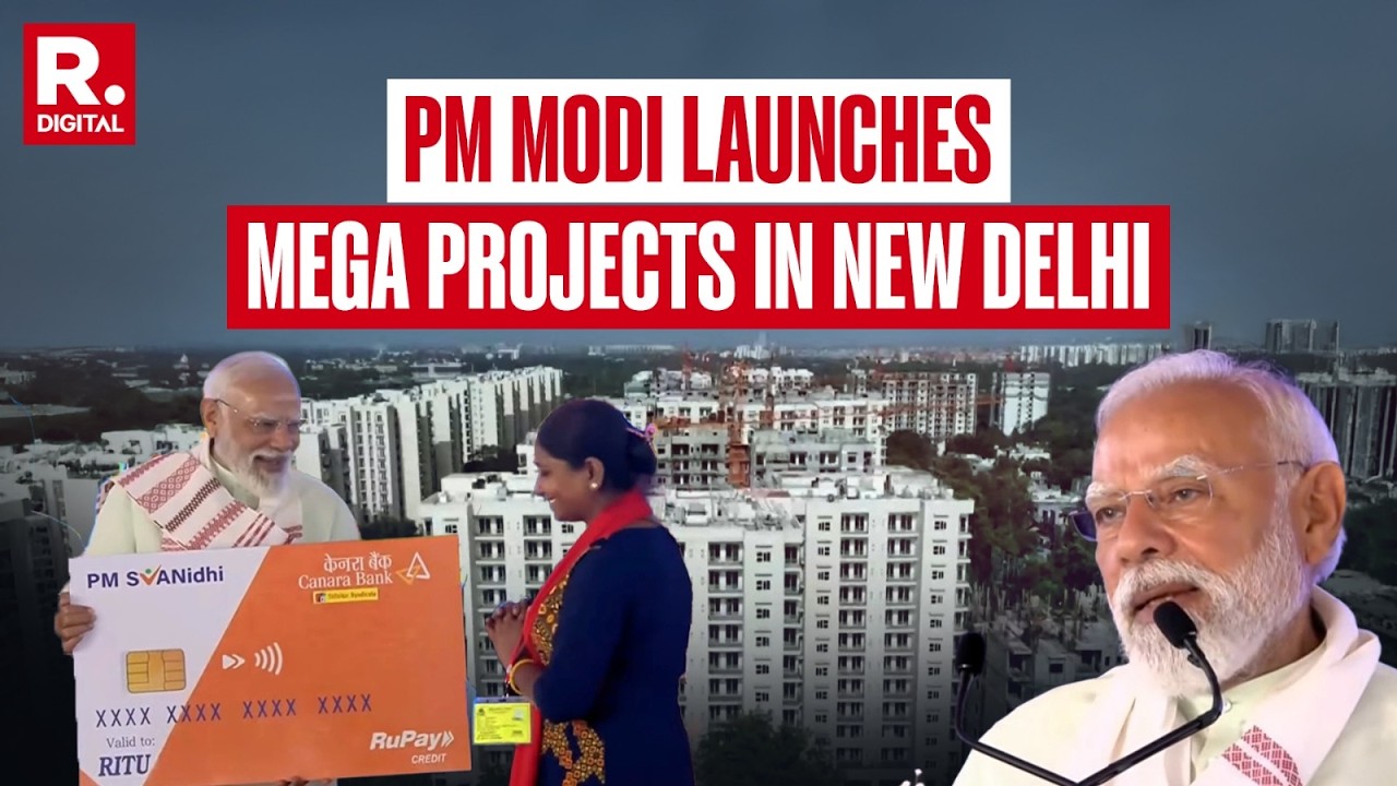 LIVE: PM Modi Inaugurates Major Development Projects in Delhi | Foundation Stones Laid