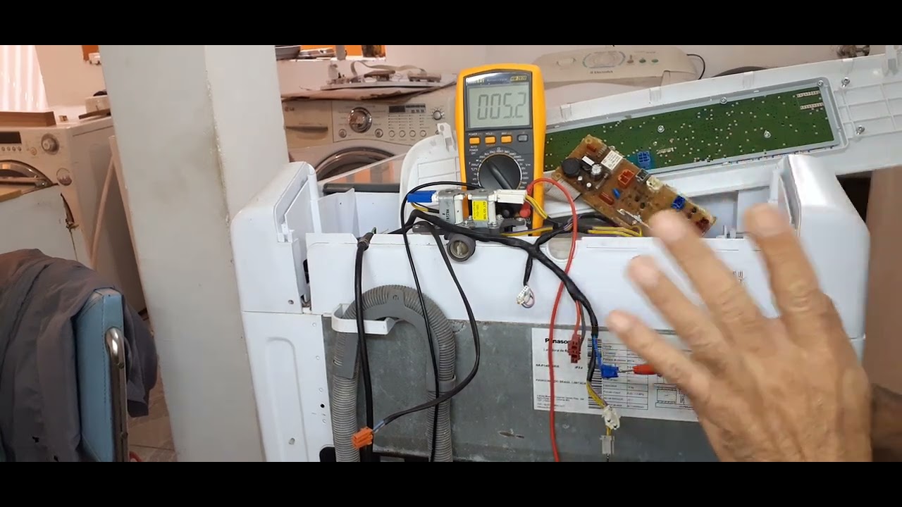 máquina panasonic,como testar motor,bomba,valvulas,pressostato e travas.