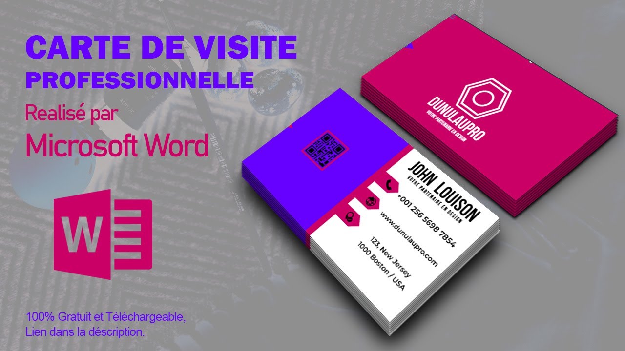 Comment créer une carte de visite recto verso facilement en Ms Word en 2024