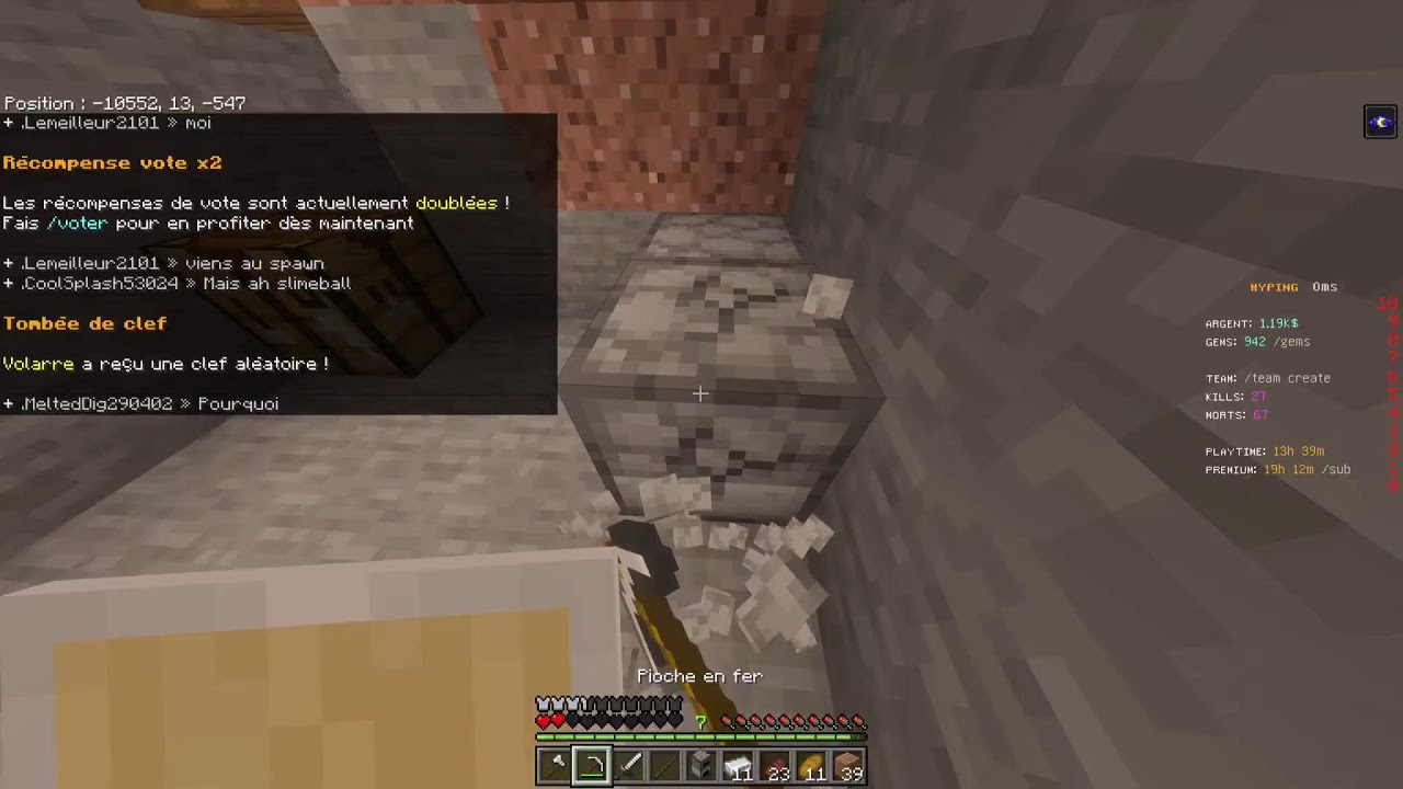 Live Minecraft sur hyping