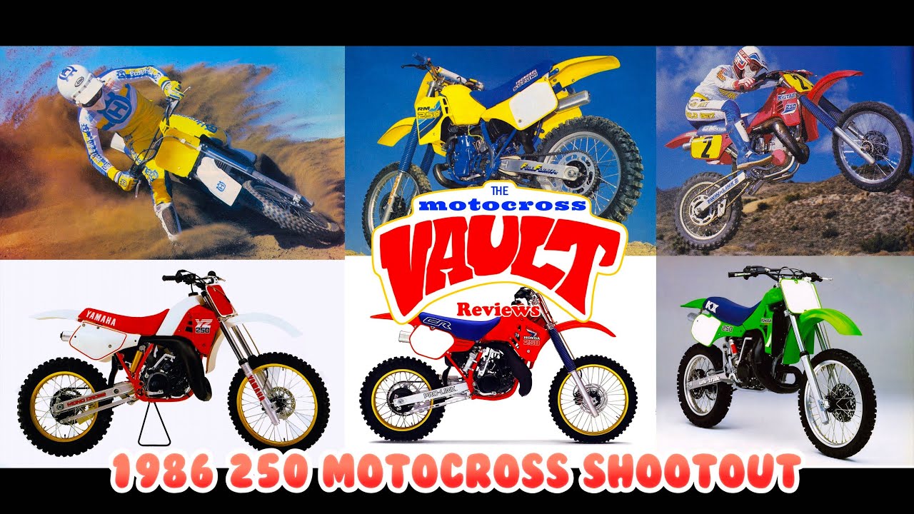 1986 250 Motocross Shootout | CR250 vs YZ250 vs RM250 vs KX250