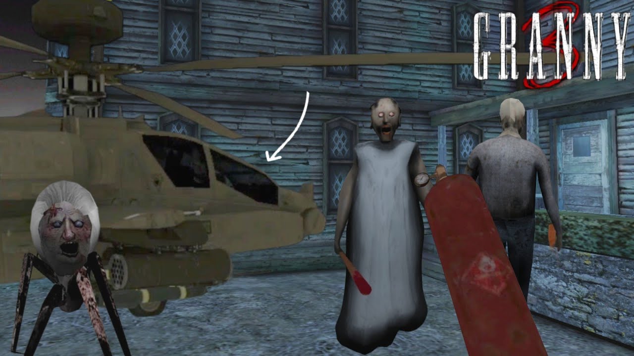 Granny 3 New Helicopter Escape with New Enemies in Granny Update