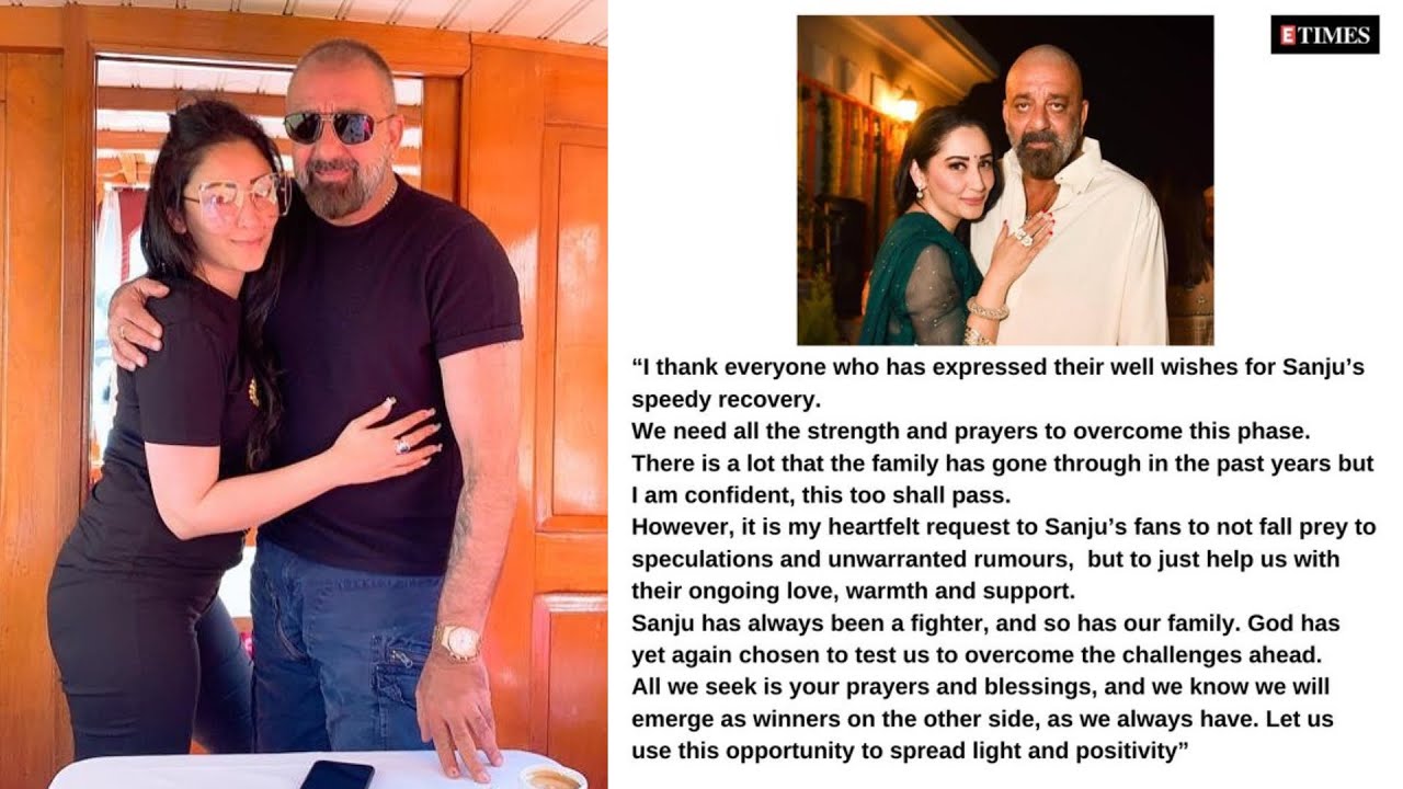 Sanjay Dutt diagnosed with Lung cancer: Maanayata Dutt issues STATEMENT on actor's health