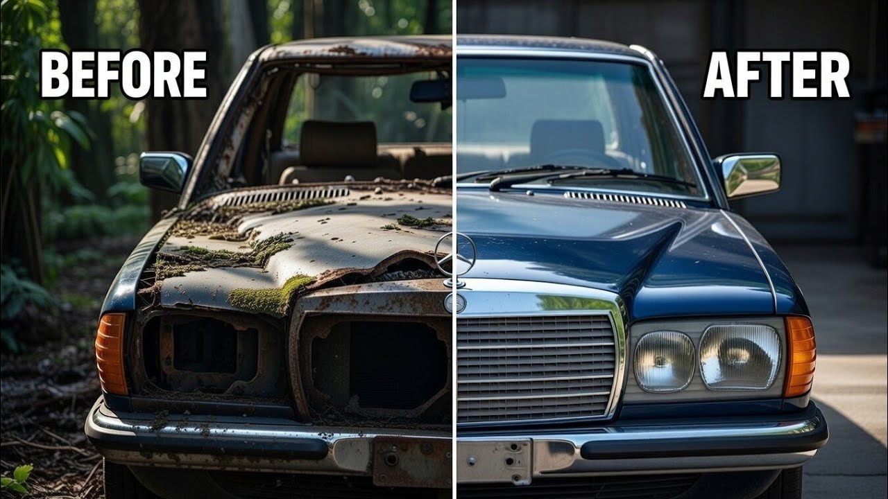 ASMR Car Restoration! Full 1980 Mercedes S-Class Transformation – Abandoned to Like New