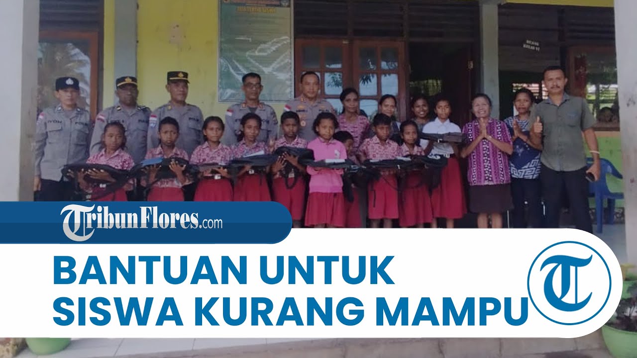 Kapolres Sikka Sambangi SDK Likot Bantu Peralatan Sekolah Bagi Siswa Kurang Mampu