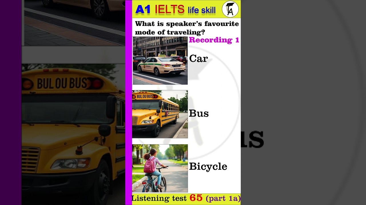 A1 IELTS Life Skills Listening Test 65 1a I New 