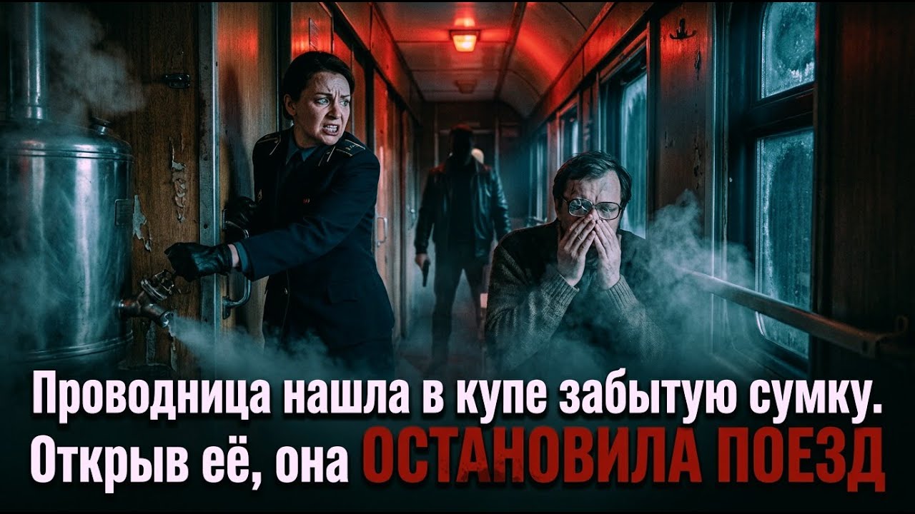 Проводница нашла в купе забытую сумку. Открыв её, она остановила поезд стоп-краном