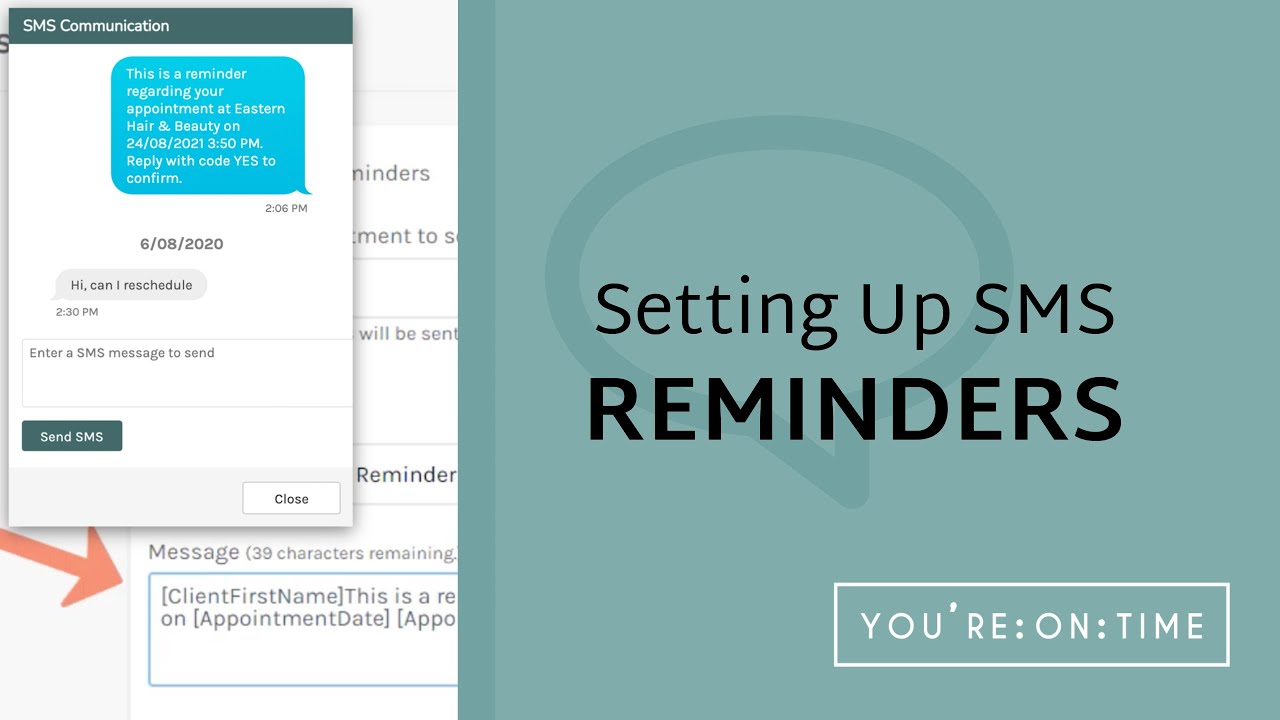 How to Set Up SMS Reminders - You'reOnTime