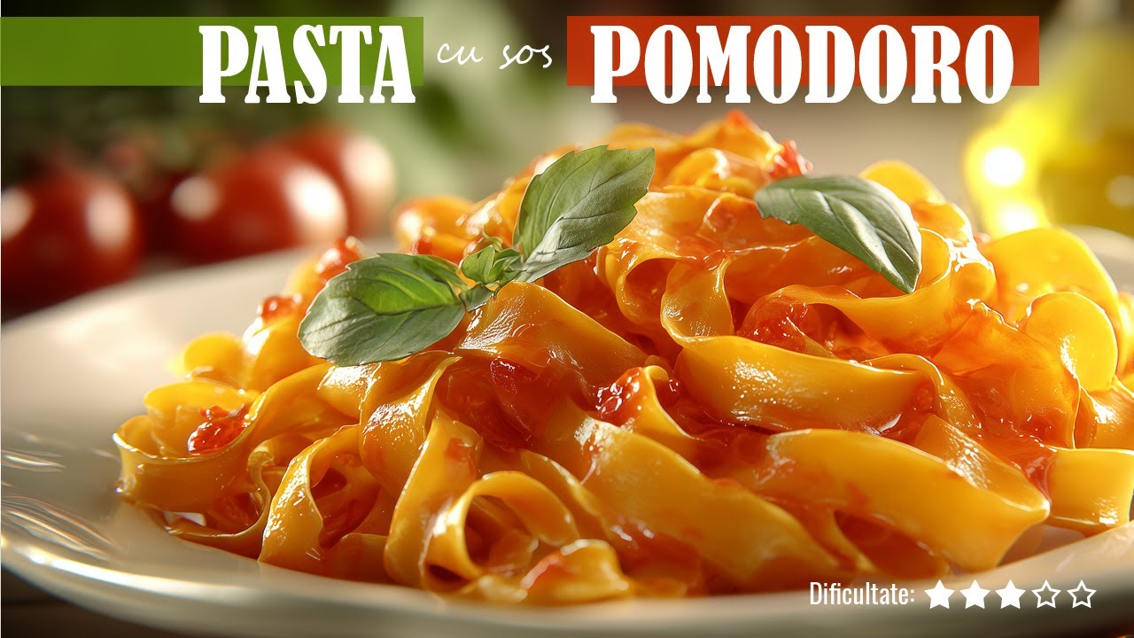 Pasta cu sos Pomodoro – Simplitatea perfectă a bucătăriei italiene 🇮🇹