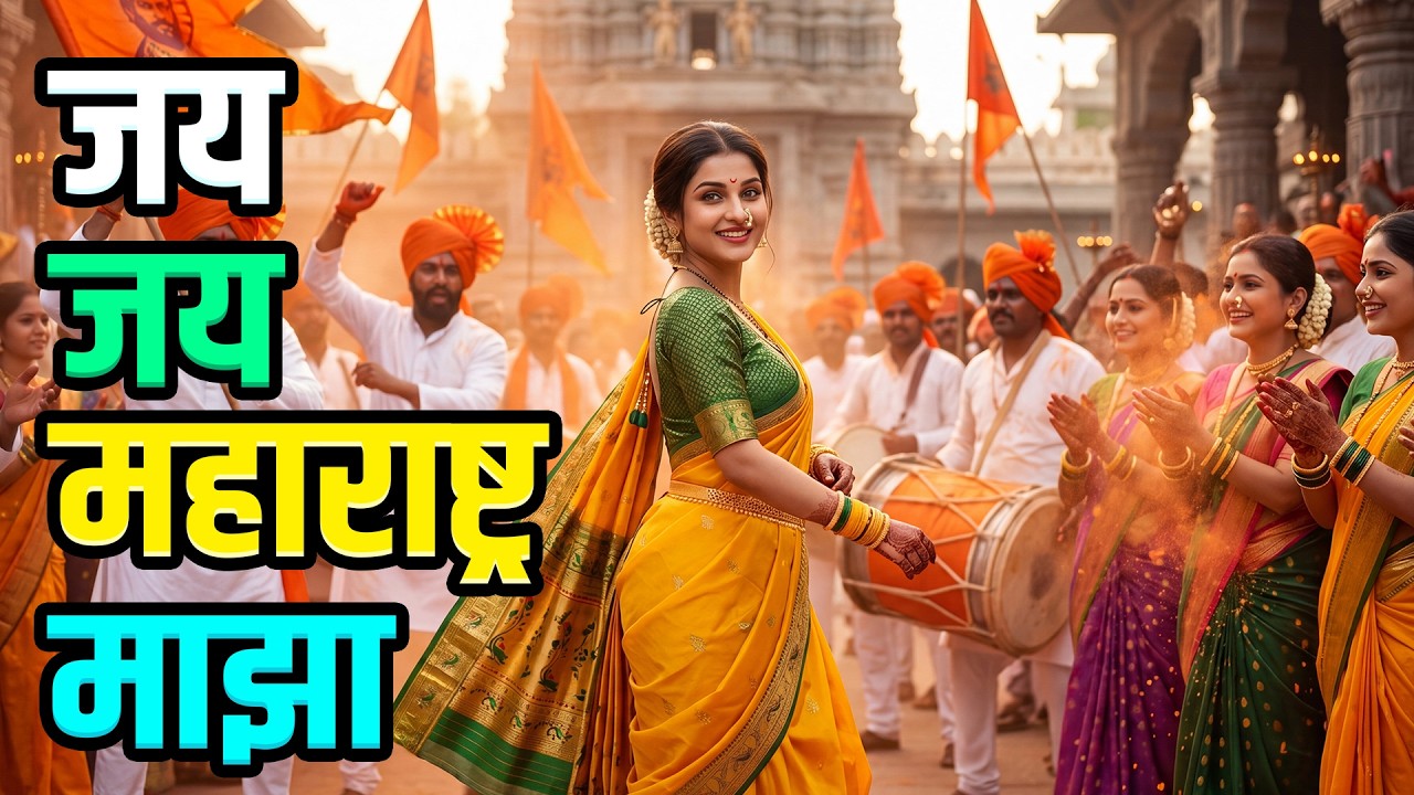 Jai Jai Maharashtra Majha - जय जय महाराष्ट्र माझा  | Lyrical Video | Maharashtra Day Song