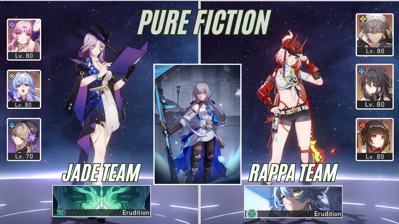 Pure Fiction Jade E0S0 & Rappa E0S0 | Stage 4 (3 Stars) | Honkai Star Rail