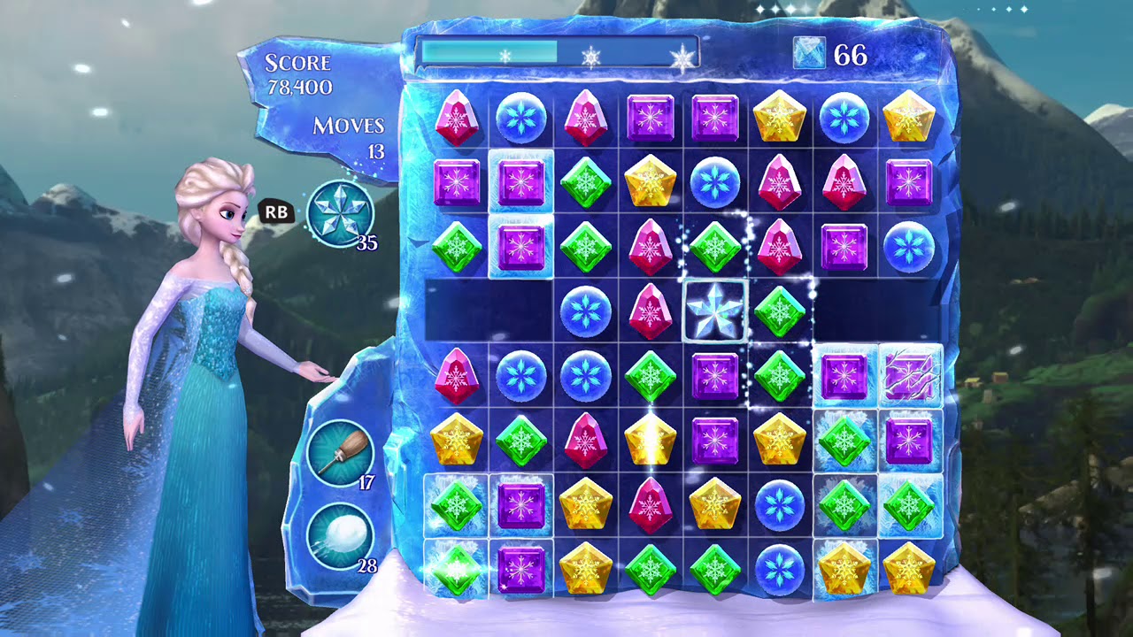 Frozen Free Fall: Snowball Fight Level 283 Walkthrough, , No Power Ups