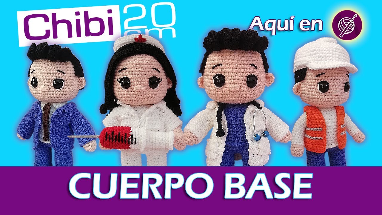 Hagamos AMIGURUMIS CHIBI de 20 Centímetros | Aquí en @crochetapasitos 