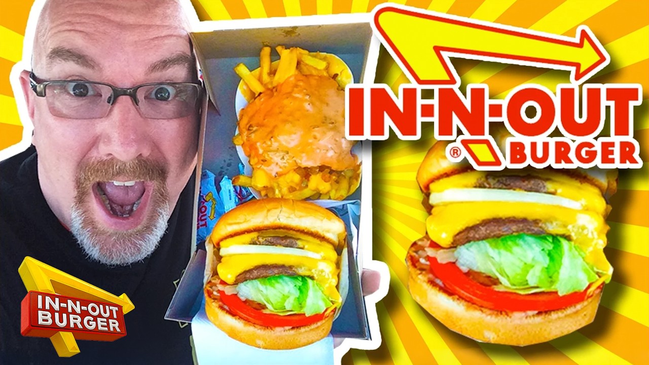 In-N-Out Double Double Burger, Animal Style Fries & Chocolate Milkshake Review | KBDProductionsTV