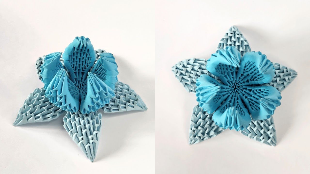 3d origami LOTUS flower | How to make a modular flower