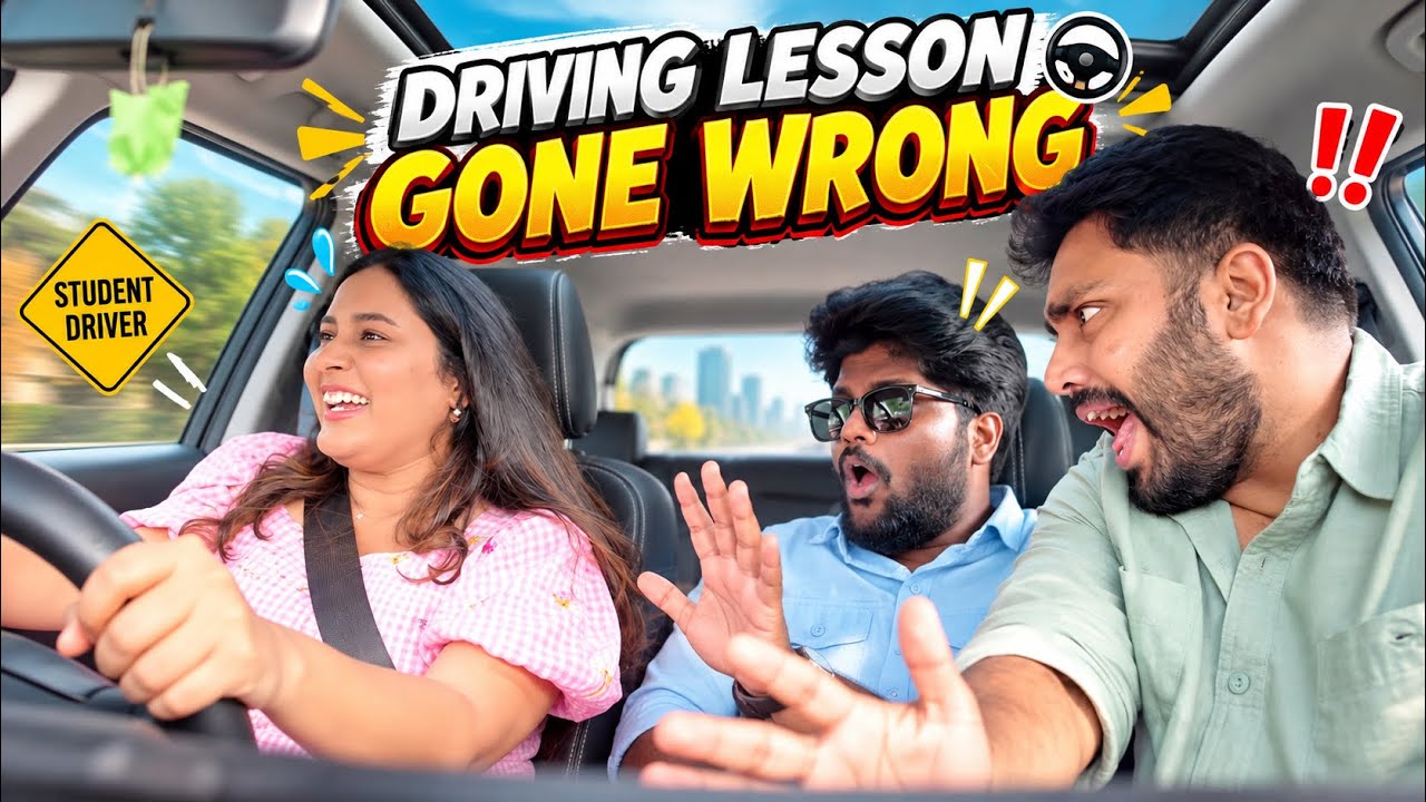 DRIVING LESSON GONE WRONG 😱🫣| FUNNY VLOG | FRIENDS THO FARM HOUSE 🤣| NACH ❤️