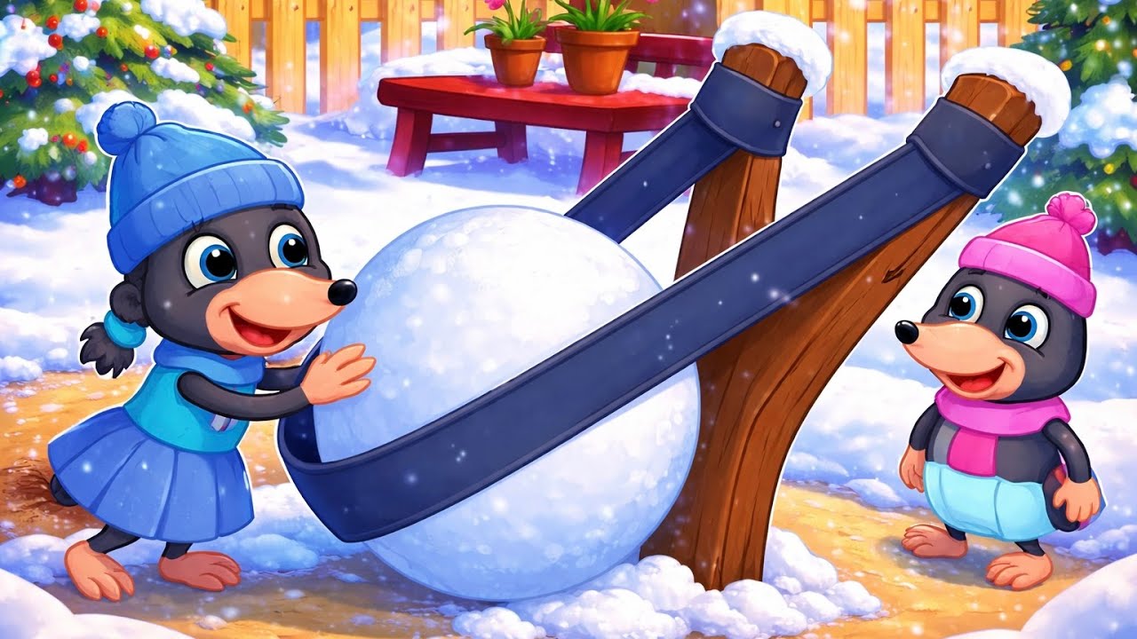 Benny Mole and Friends - SNOWBALL FIGHT Cartoon for Kids 4K